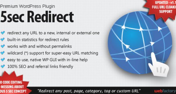 5sec Redirect WordPress Plugin