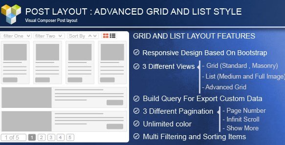 Advance Post Grid List With Custom Filtering For Visual Composer 3.9 - Advance Post Grid/List for Visual Composer v5.0 by Codecanyon Free Download