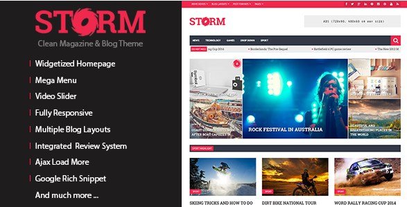 Storm - Clean Magazine & Blog Theme