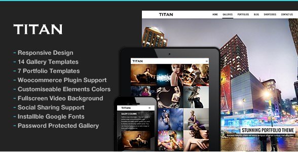 Titan - Responsive Portfolio Photography Theme