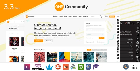 OneCommunity - BuddyPress Nouveau Community Theme