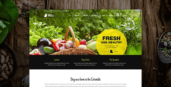 Farmworld - Food & Agriculture WordPress Theme