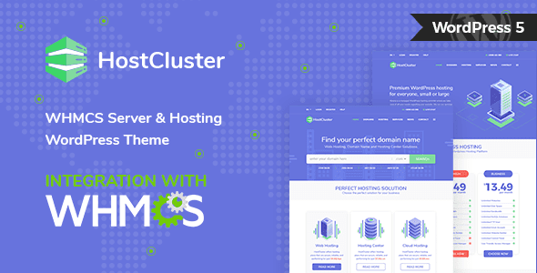 HostCluster - WHMCS Server - Hosting WordPress Theme