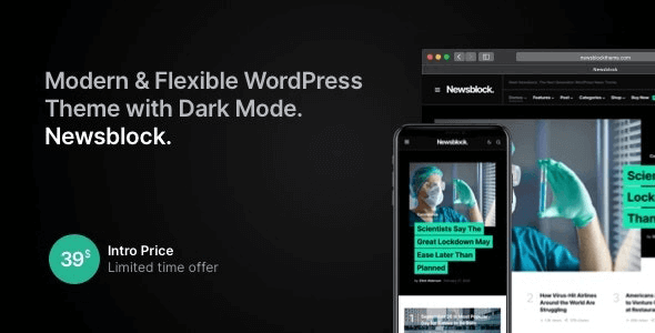 Newsblock - Modern WordPress Theme with Dark Mode