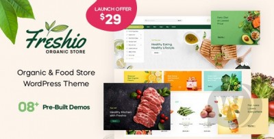 Freshio - organic food and grocery store WordPress theme