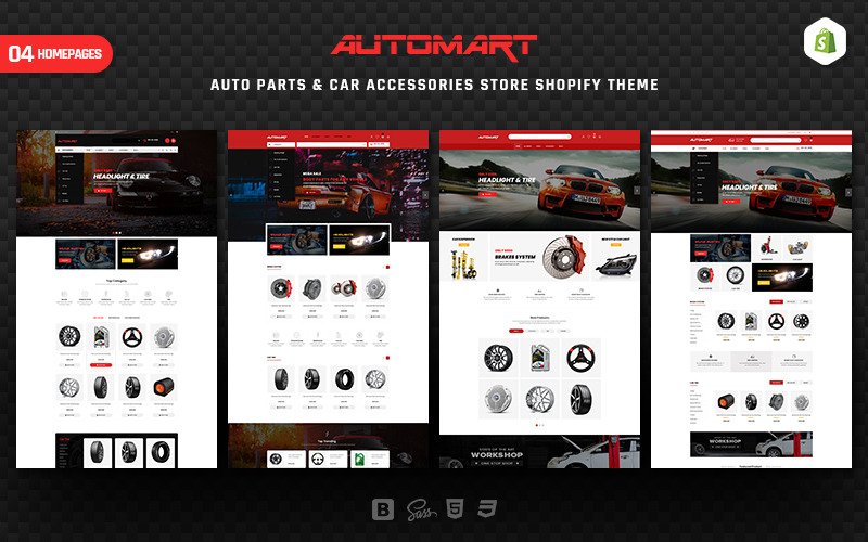 AutoMart - Auto Parts - Car Accessories Shopify Theme