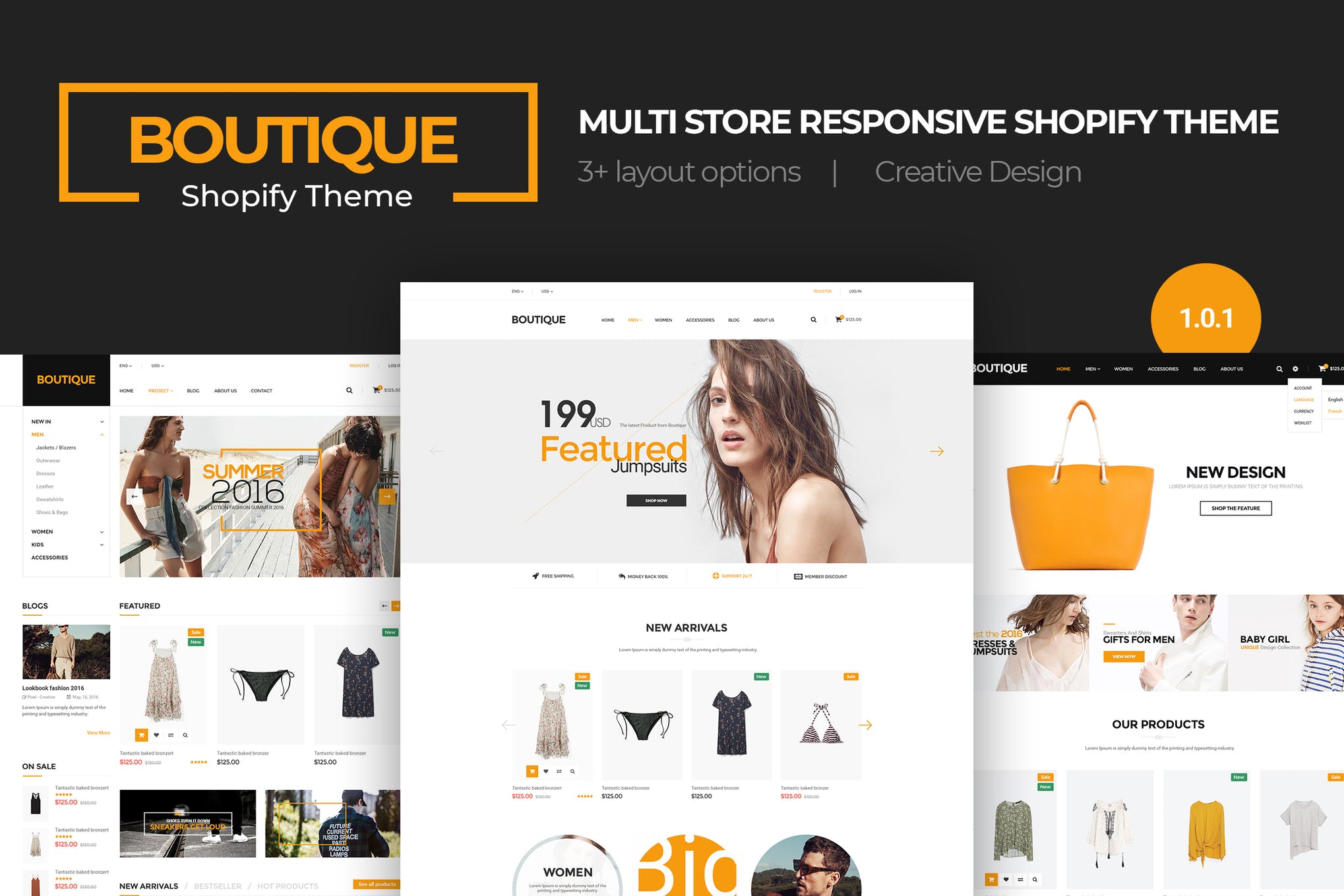 Boutique Multi Store Responsive Shopify Theme GPL