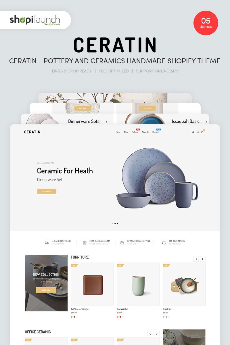 Ceratin - Pottery and Ceramics Handmade Shopify Theme