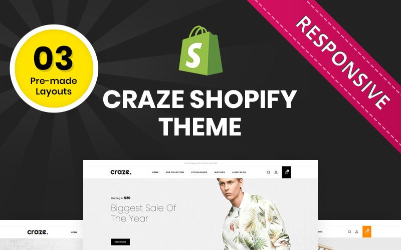 Craze - The Multishop Premium Responsive Shopify Theme