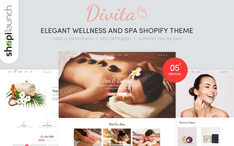 Divita - Elegant Wellness - Spa Shopify Theme