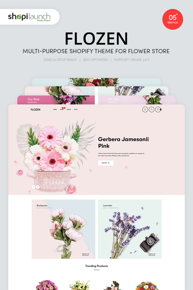 Flozen - MultiPurpose Flower Store Shopify Theme