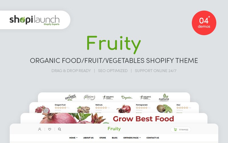 Fruity - Organic Food/Fruit/Vegetables Shopify Theme