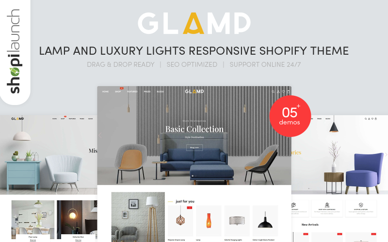Glamp - Lamp - Luxury Lights Responsive Shopify Theme