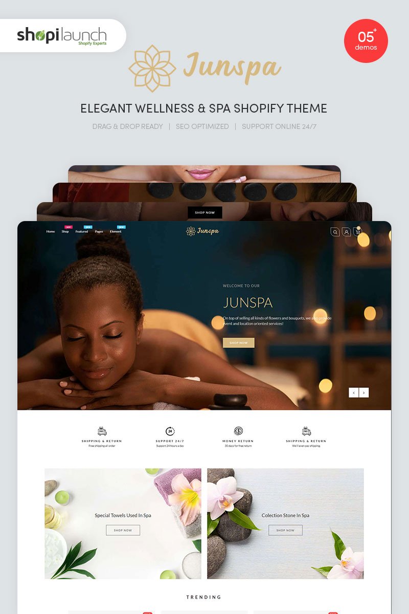 Junspa - Elegant Wellness - Spa Shopify Theme