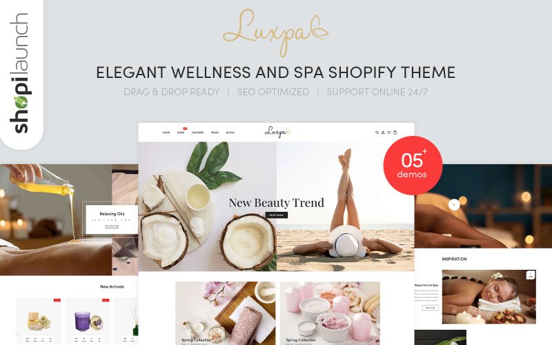 Luxpa - Elegant Wellness - Spa Shopify Theme