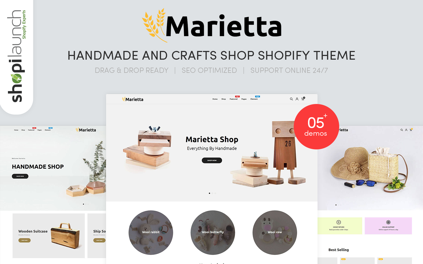 Marietta - Handmade - Crafts Shopify Theme