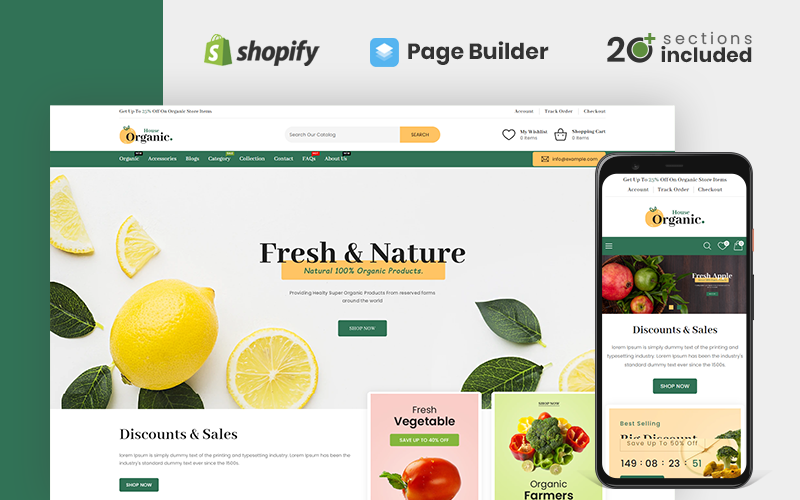 Organic House Store Shopify Theme Template Monster