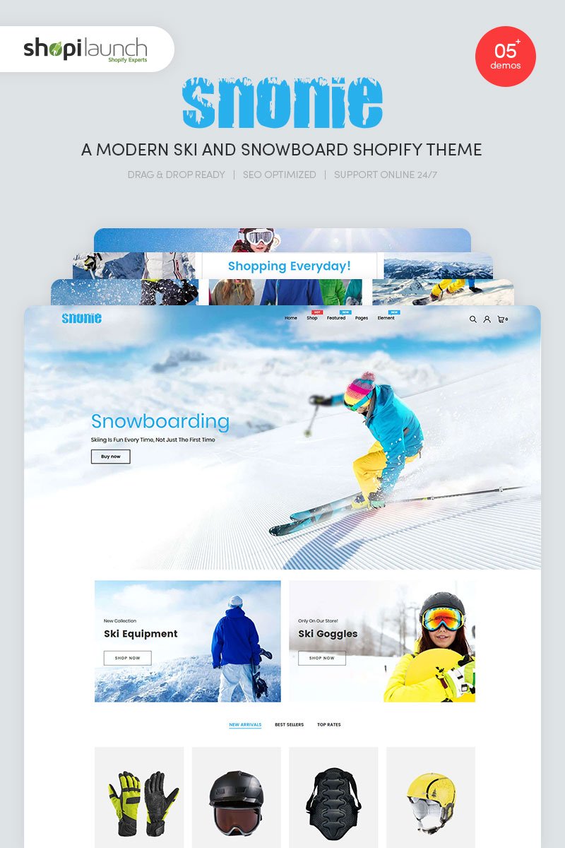 Snonie | A Modern Ski And Snowboard Shopify Theme