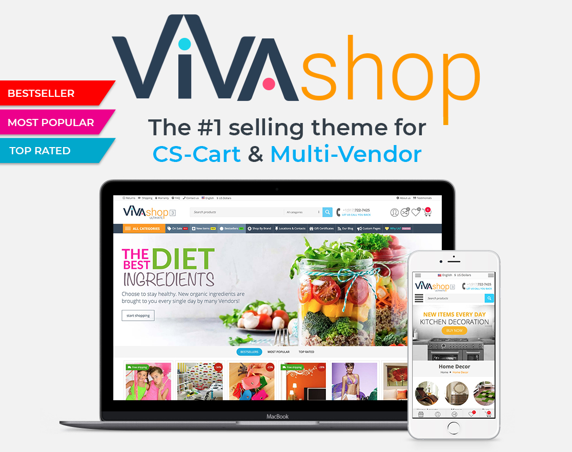 VIVAshop - The # selling theme for CS-Cart and Multi-Vendor