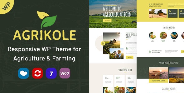 Agrikole Responsive WordPress Theme for Agriculture - Farming
