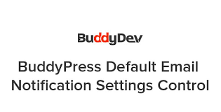BuddyPress Default Email Notification Settings ControlFree
