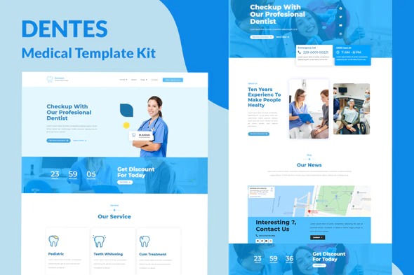 Dentes - Medical Elementor Template Kit