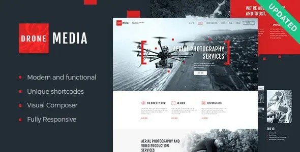 Drone MediaAerial Photography - Videography WordPress Theme