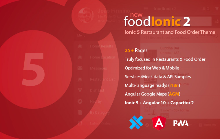 FoodIonic - Ionic Restaurant and Food Order Theme
