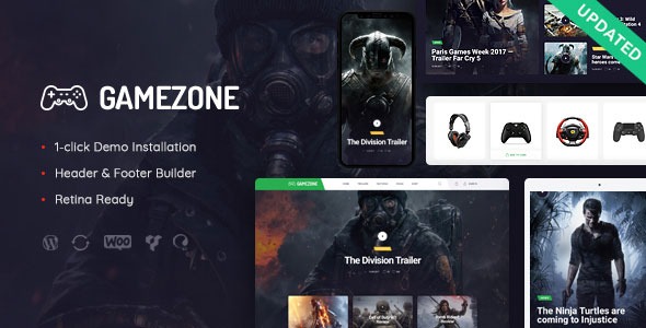 Gamezone - Gaming Blog - Store WordPress Theme