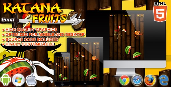 Katana Fruits - HTML Game