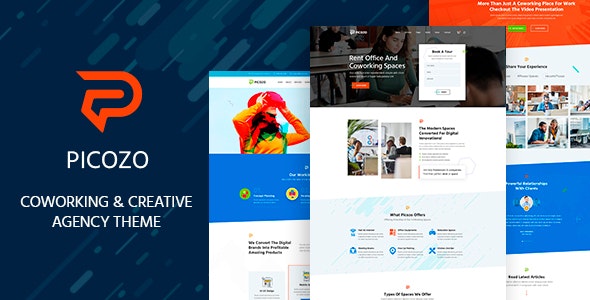Picozo Coworking and Office Space WordPress Theme