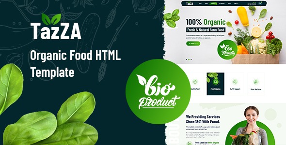 TazZA- Organic Food HTML Template