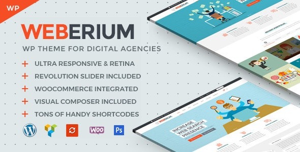 Weberium Responsive Theme Tailored for Digital Agencies