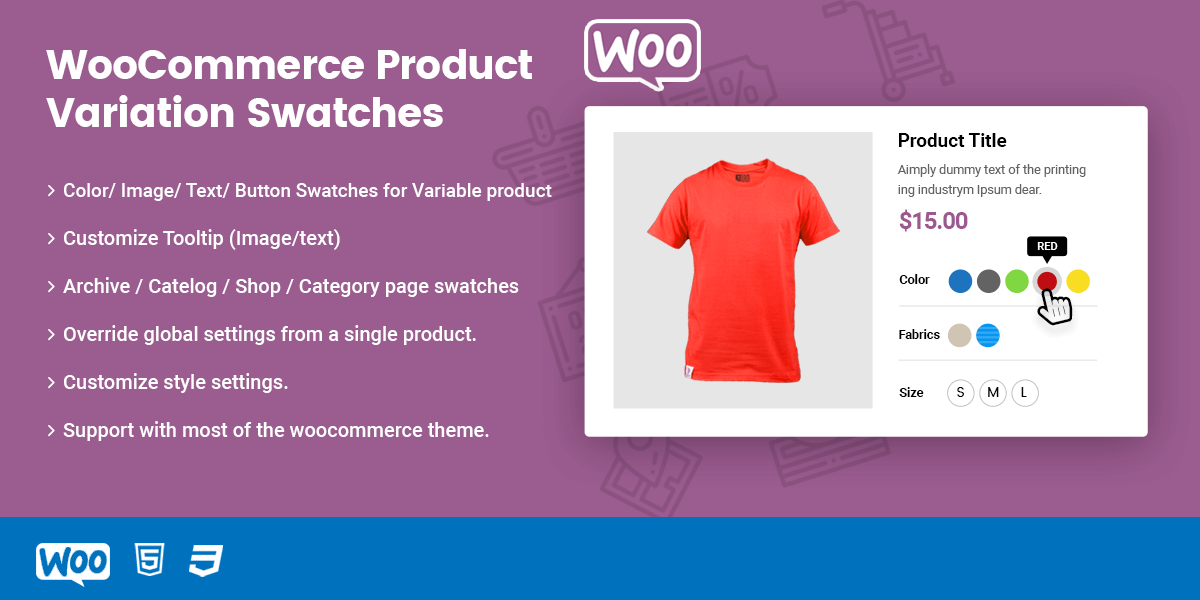 WooCommerce Attribute Images - Variation Swatches