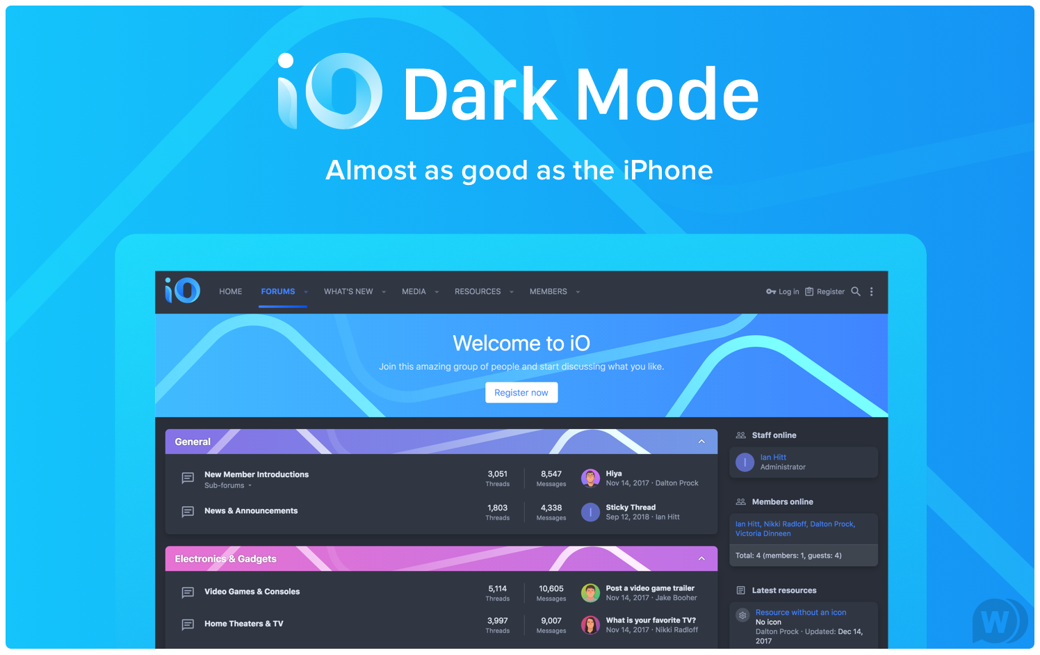 iO Dark Mode- dark style for XenForo
