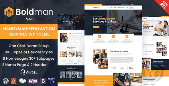 Boldman - Repair and Handyman WordPress Theme