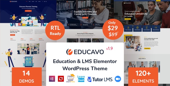 Educavo - Online Courses - Education WordPress Theme