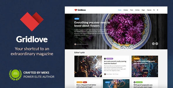 Gridlove - Creative Grid Style News - Magazine WordPress Theme
