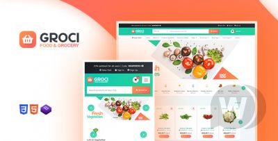 Groci - template for online food store WordPress