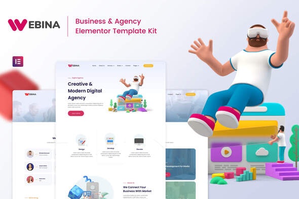 Webina - Business Agency - Startup Elementor Template Kit
