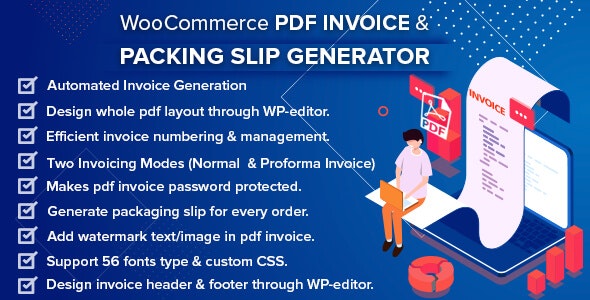 WooCommerce PDF Invoice - Packing Slip Generator