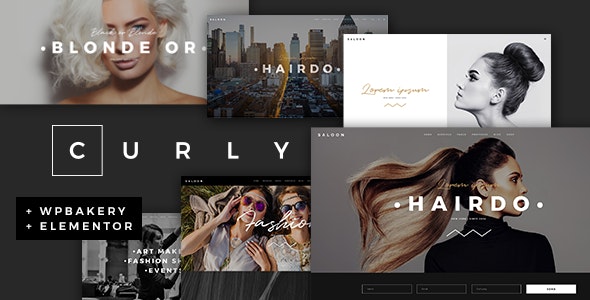 Curly A Stylish Theme for Hairdressers and Hair Salons GPL