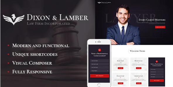 Dixon - Lamber | Law Firm WordPress Theme