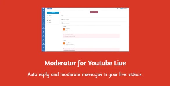 Moderator for Youtube Live - moderates automatically broadcasts messages