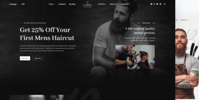 Ceres - special theme for barbershops and tattoo salonss