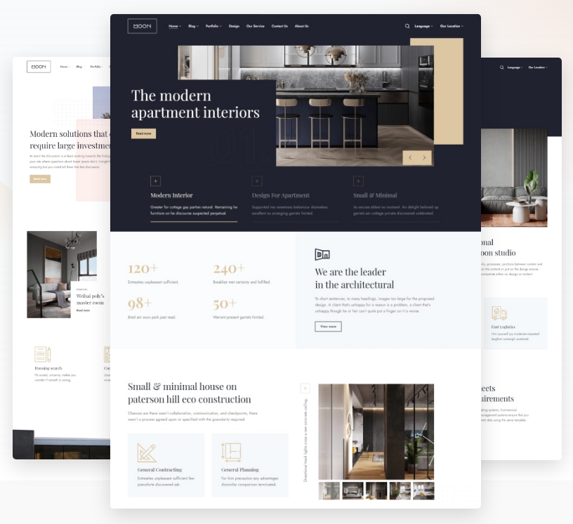 Moon - Stylish theme For Architecture And Interior Websites