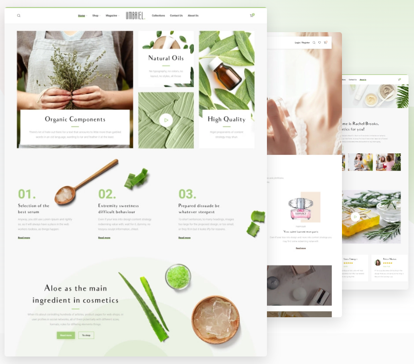 Umbriel - eCommerce Theme For Organic Cosmetics And Perfumes