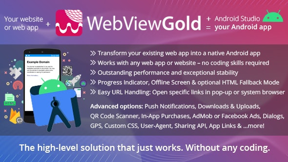 WebViewGold for Android - WebView URL/HTML to Android app + Push