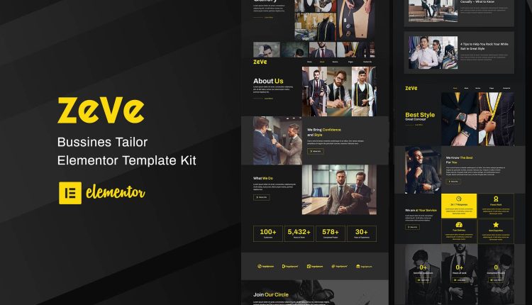 Zeve - Tailor Service Elementor Template Kit