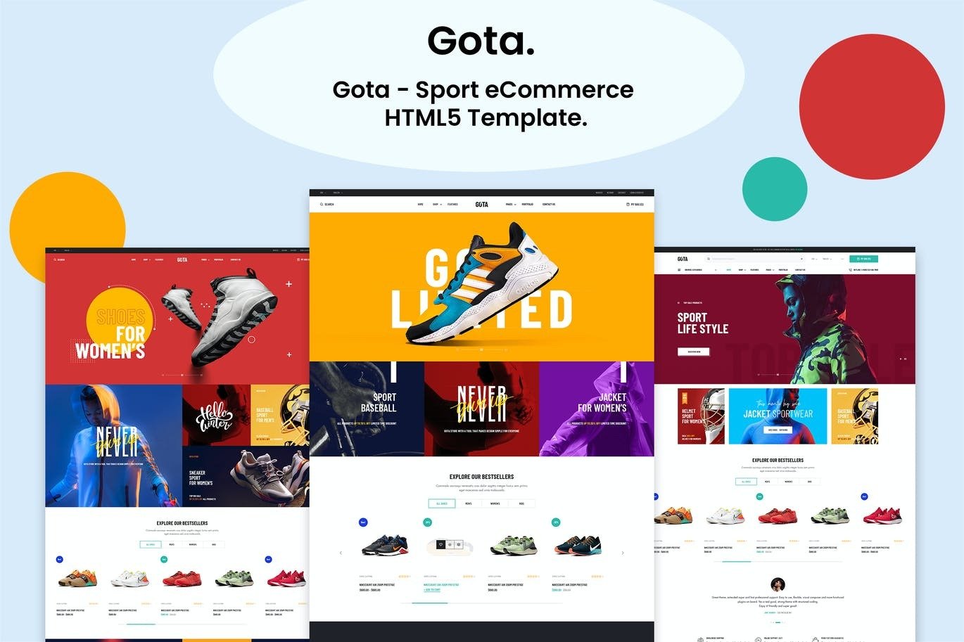 Gota - Sport eCommerce HTML Template